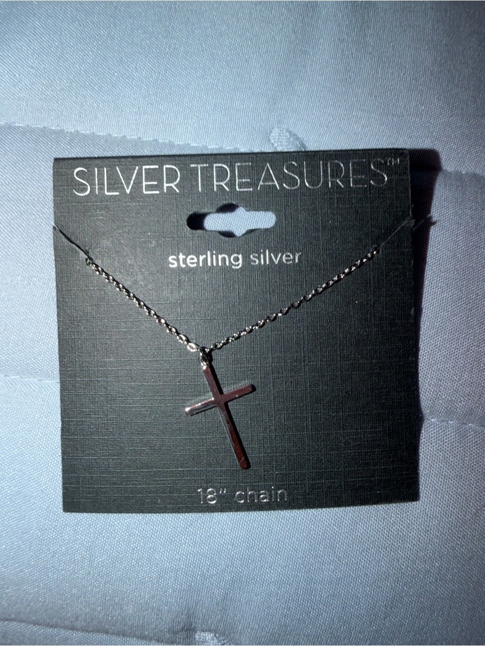 Sterling Silver Cross Pendant Necklace - Silver